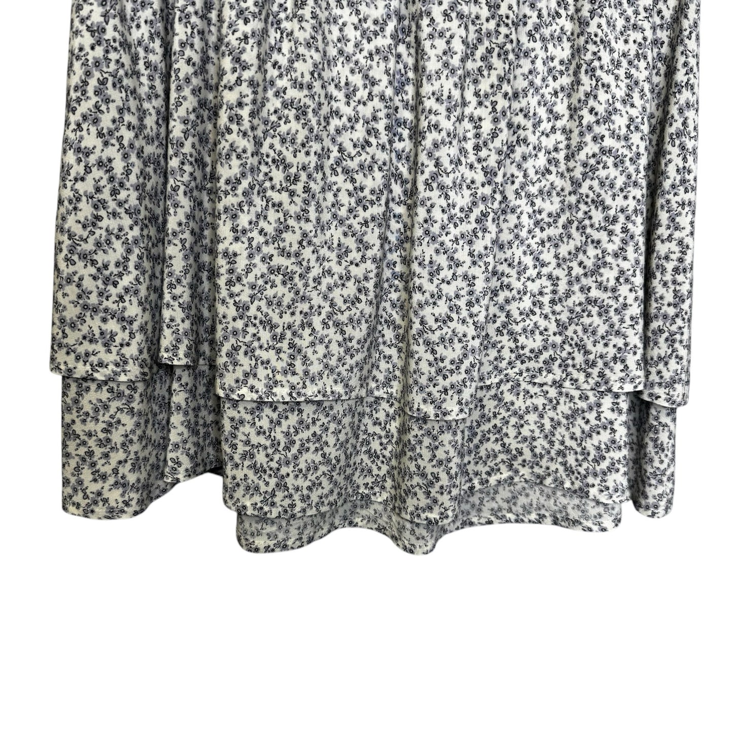 Rails White Blue Garden Print Tiered Pull On Mini Addison Skirt Womens Small