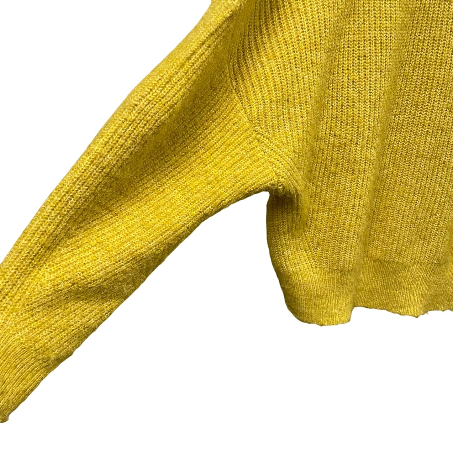 By Anthropologie Pullover Mock Neck Sweater Dark Yellow Acrylic Knit Size Medium