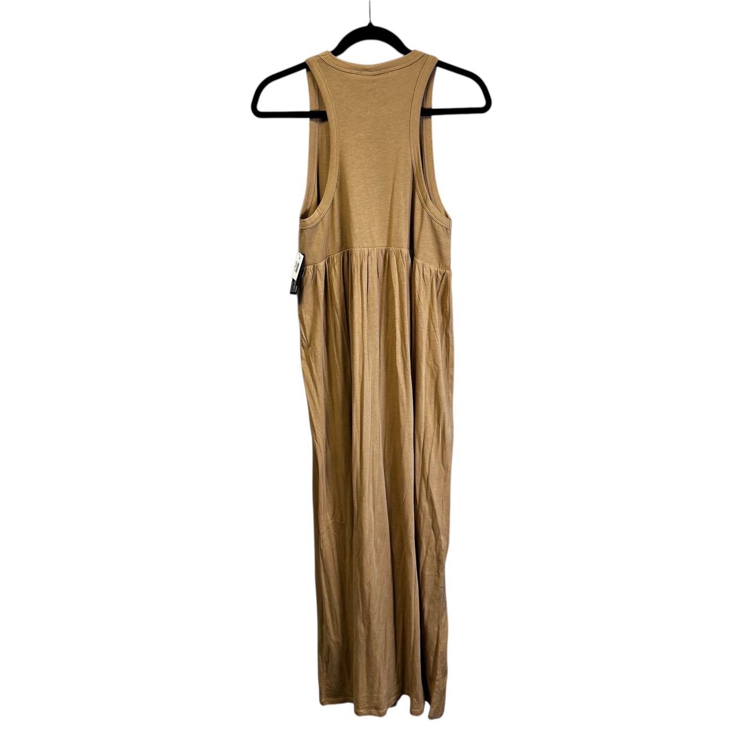 NWT Ninety Percent In Natural Sleeveless Gathered Maxi Dress Womens X-Small