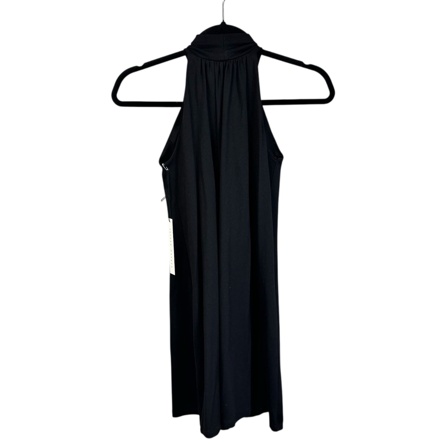 NWT Susana Monaco Black Sleeveless Turtle Neck Pleat Mini Dress Womens X-Small
