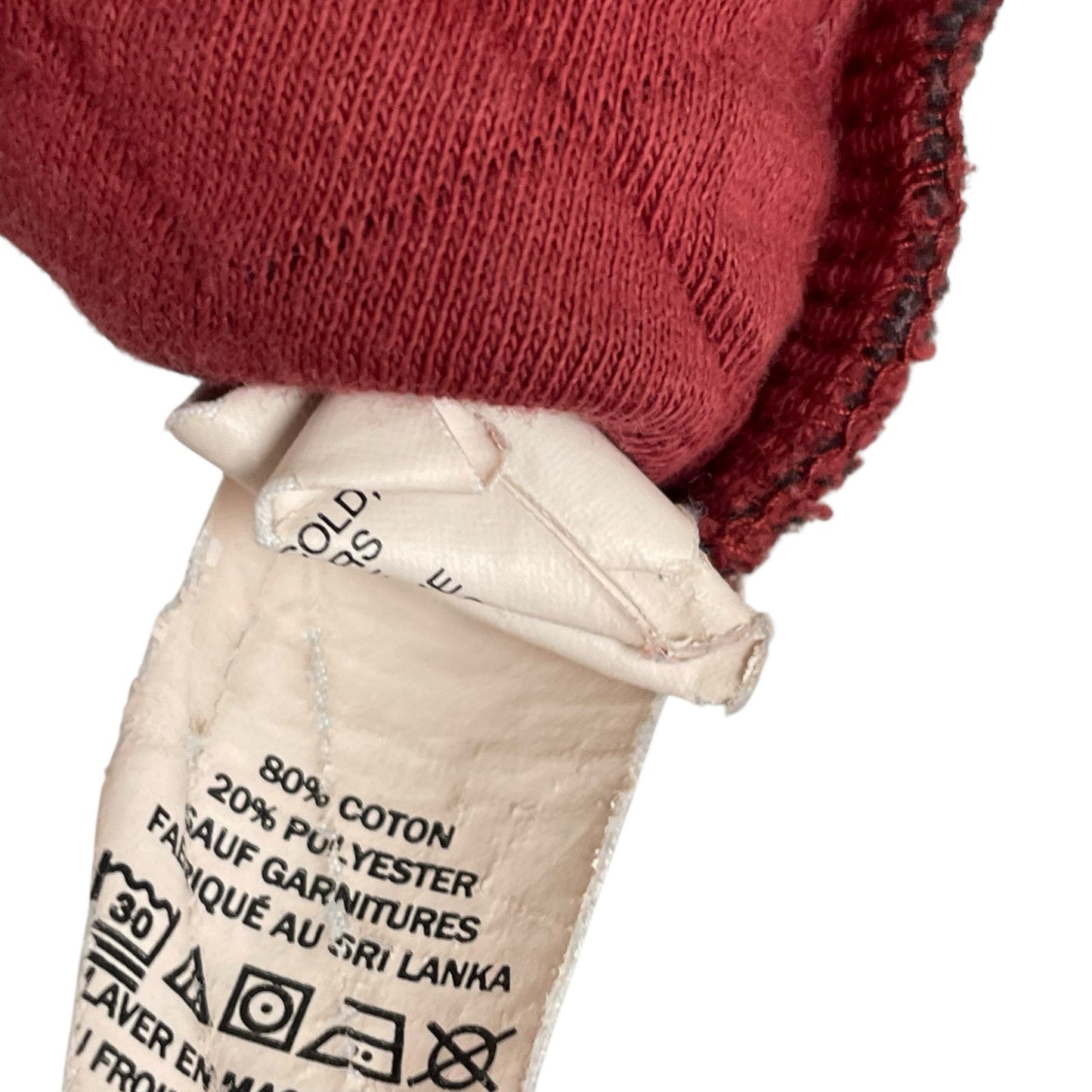 L.L. Bean Red Quilted Crewneck Sweatshirt Mens Size Medium