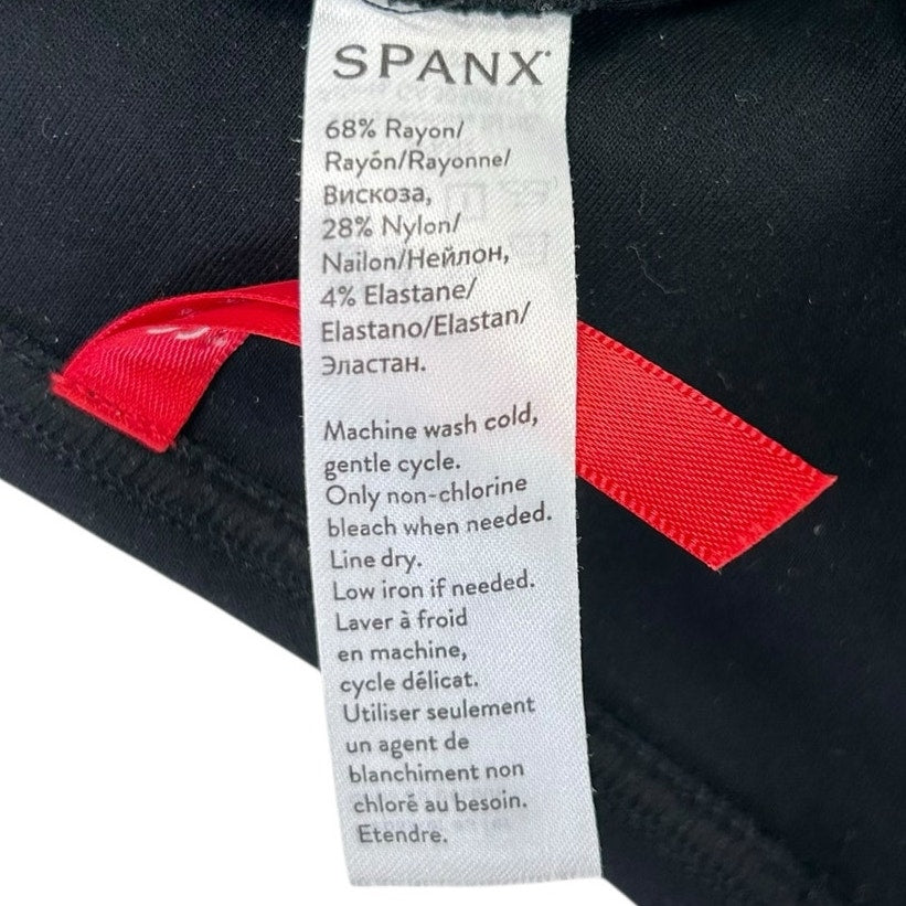 Spanx The Perfect Classic Black Ponte Pull On Pencil Skirt Womens Small