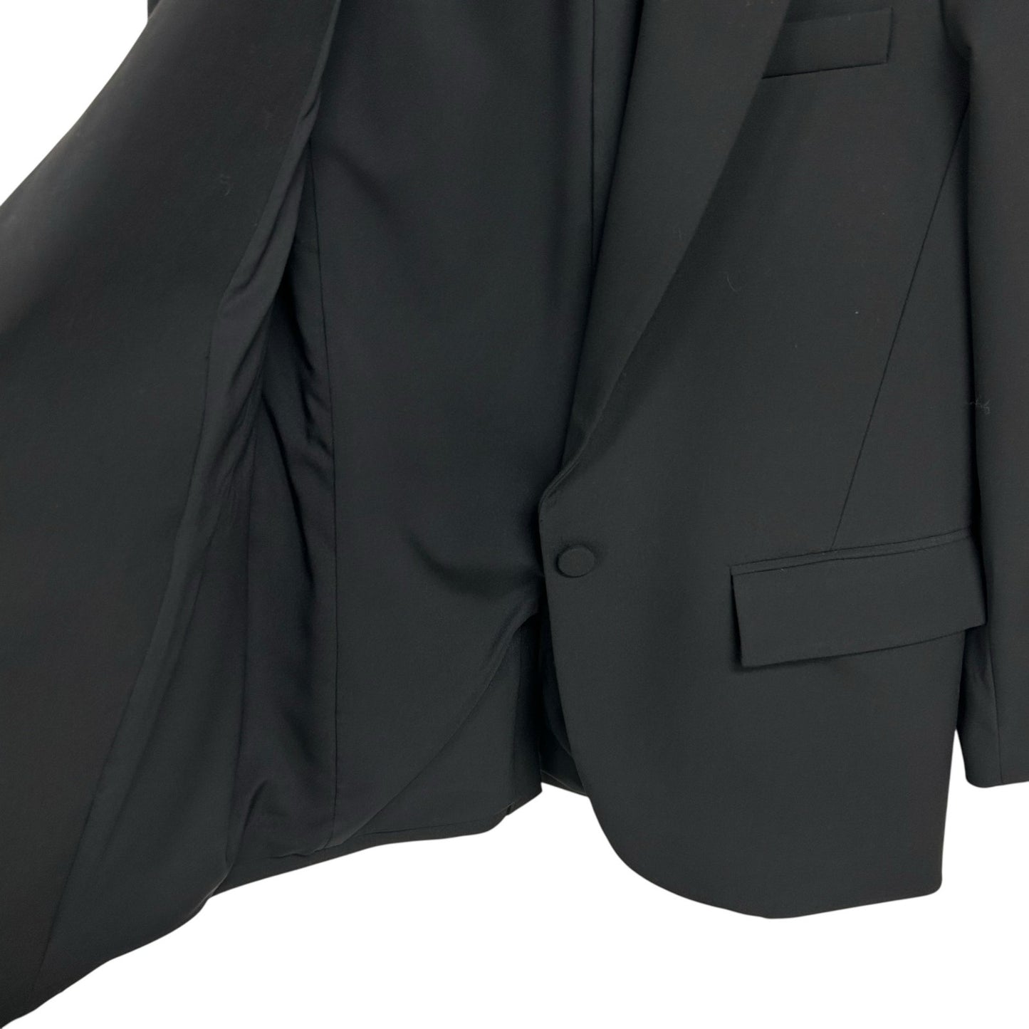 JL27 Black The Classic Oversized Single Breasted Blazer Jacket Womens Size XS
