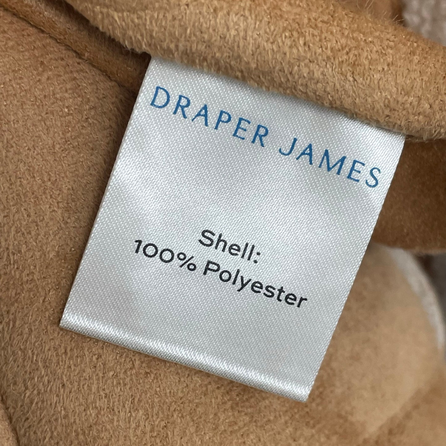 NWT Draper James Reversible Faux Suede Sherpa Vest Cream Tan Womens Small
