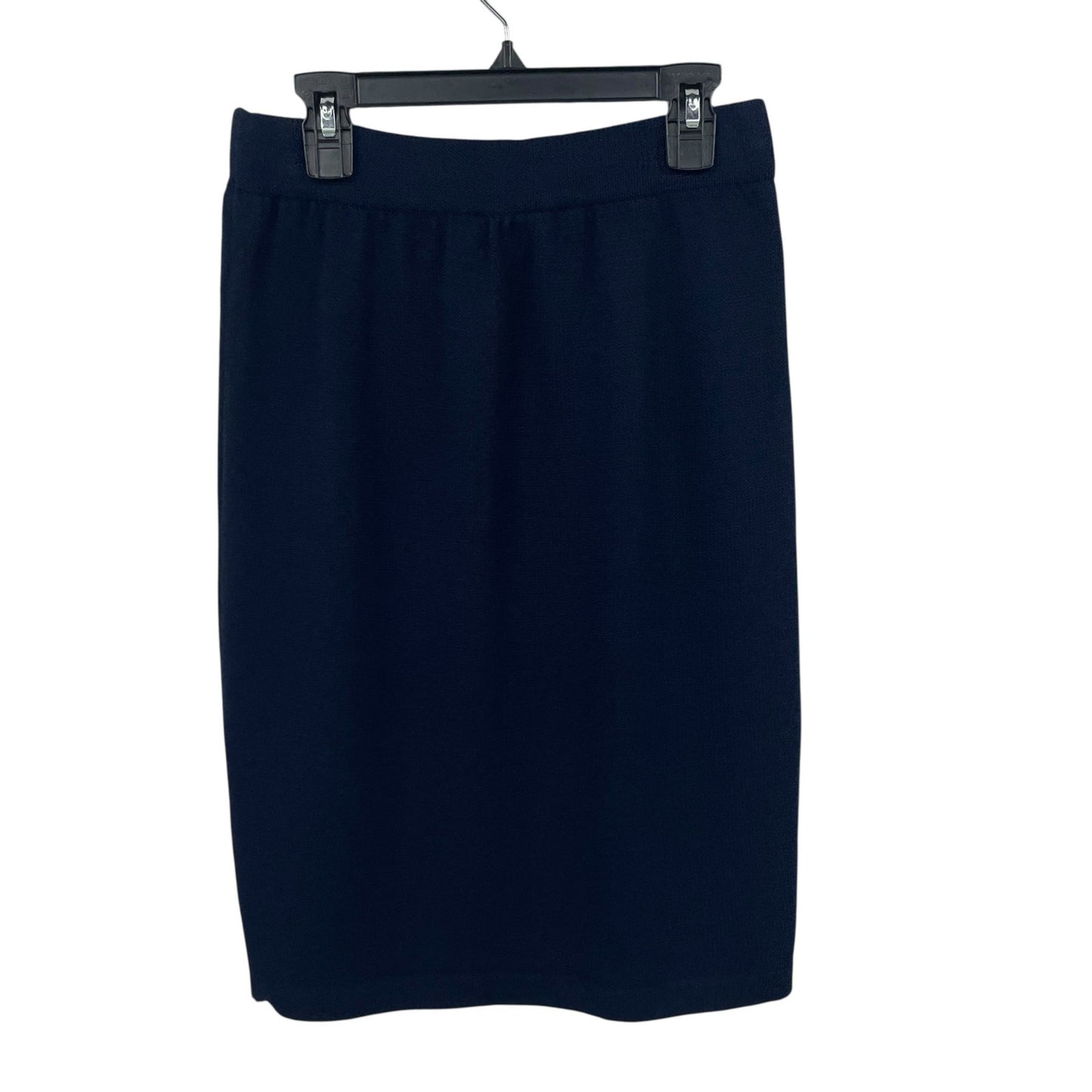 St. John Basics Santana Knit Navy Knee Length Pencil Skirt Womens Size 4