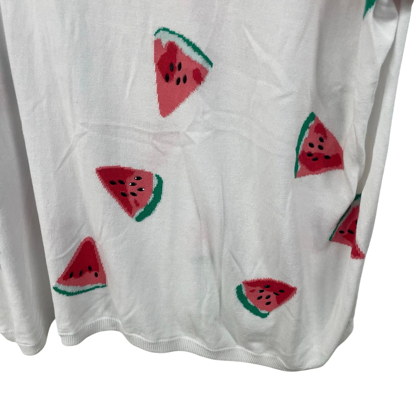 Talbots Split Neck Short Sleeve Watermelon Print Top Womens Plus Size 3X Petite