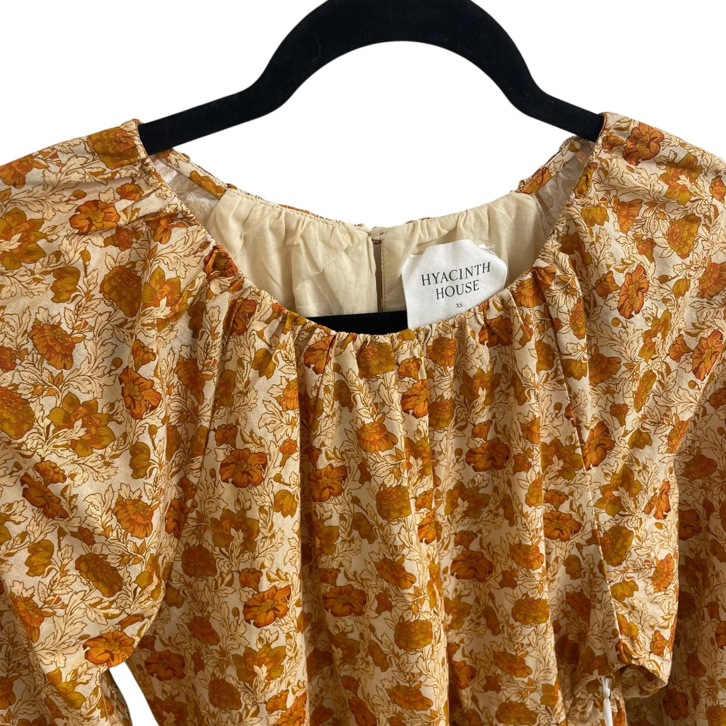 NWT Tuckernuck Hyancinth House Burnt Orange Floral Brynn Mini Dress Womens XS