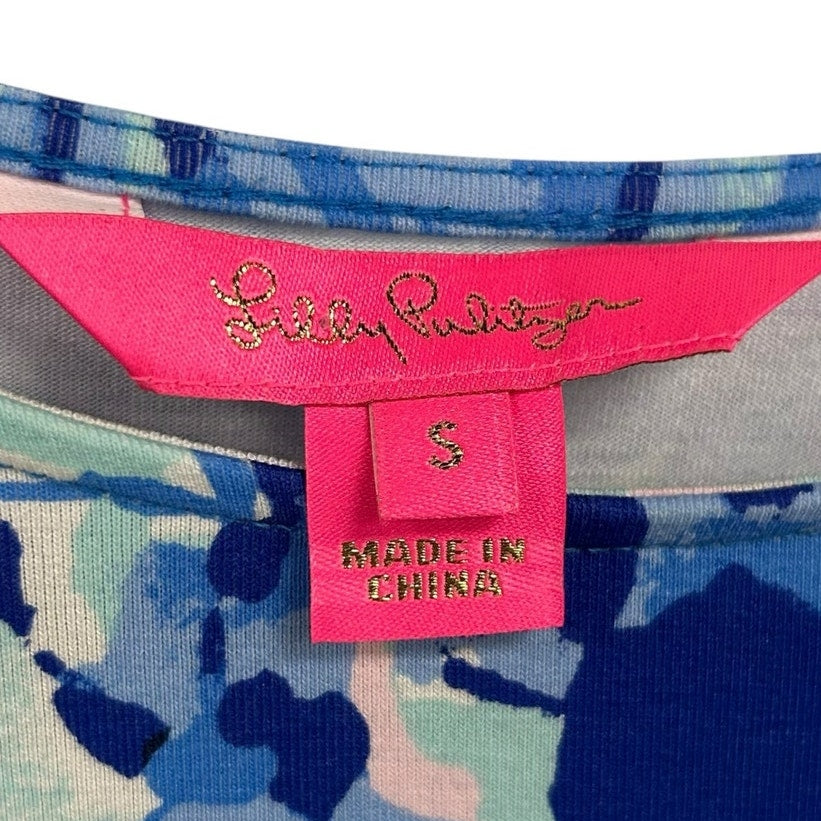 Lilly Pulitzer Ophelia Floral Print 3/4 Bell Sleeve Mini Dress Womens Small