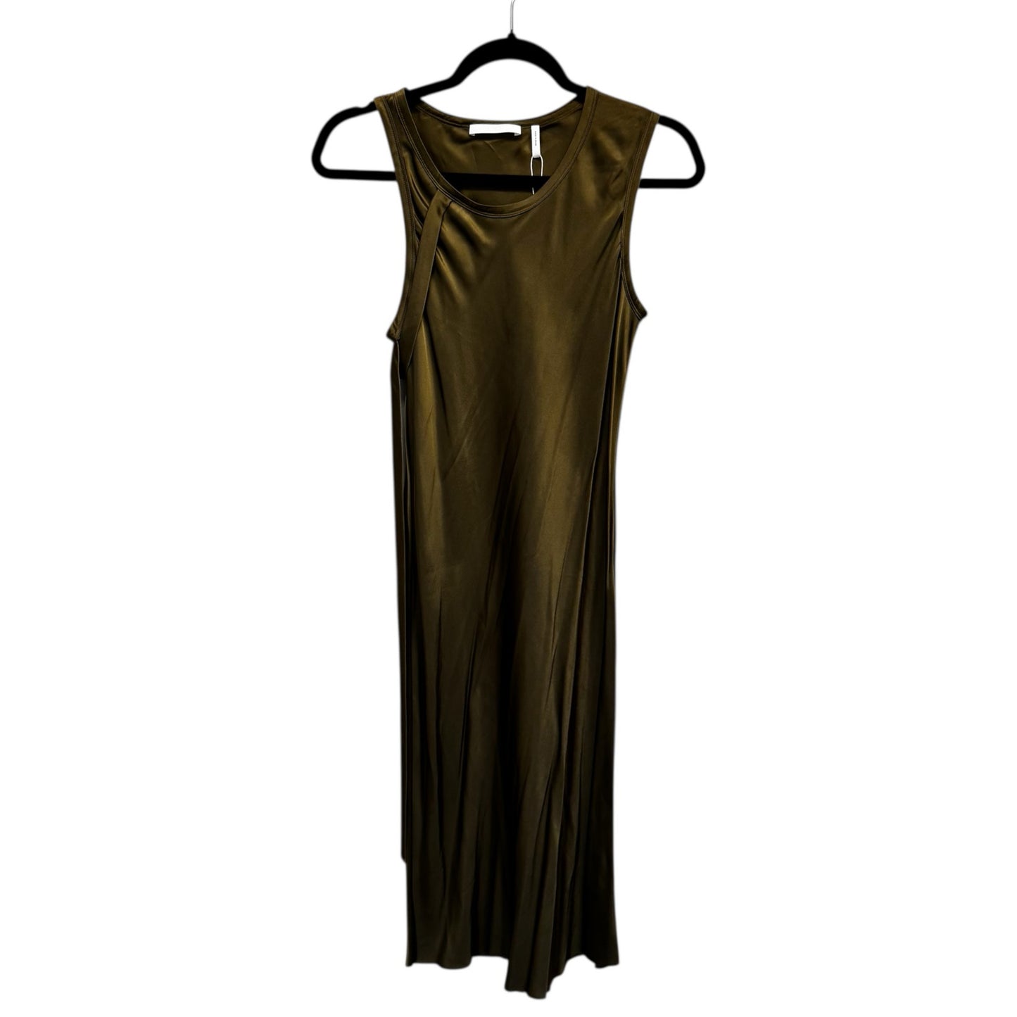NWT Helmut Lang in Dark Resin Sleeveless Harness Satin Mini Dress Womens X-Small