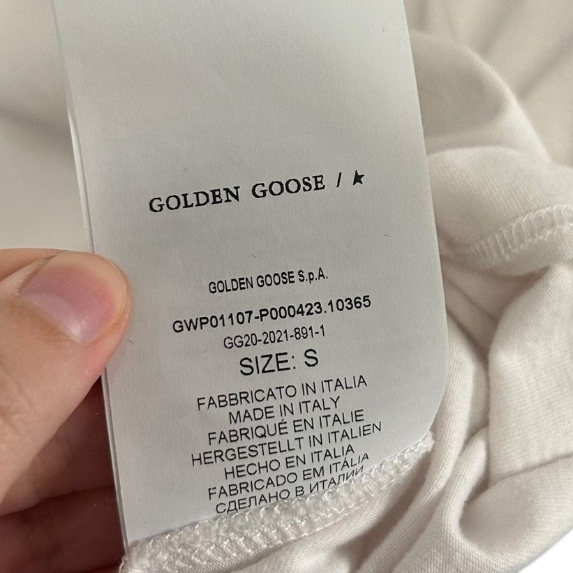 Golden Goose Goldenland Florida Ticket Graphic Short Sleeve Tee Womens Small