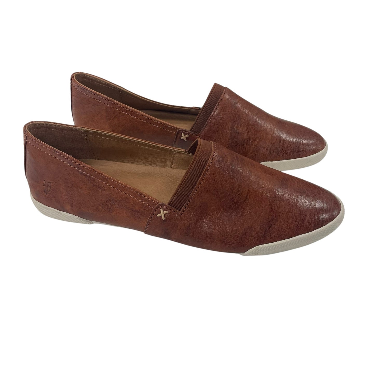 Frye Melanie Slip On Cognac Leather Shoes Womens 9