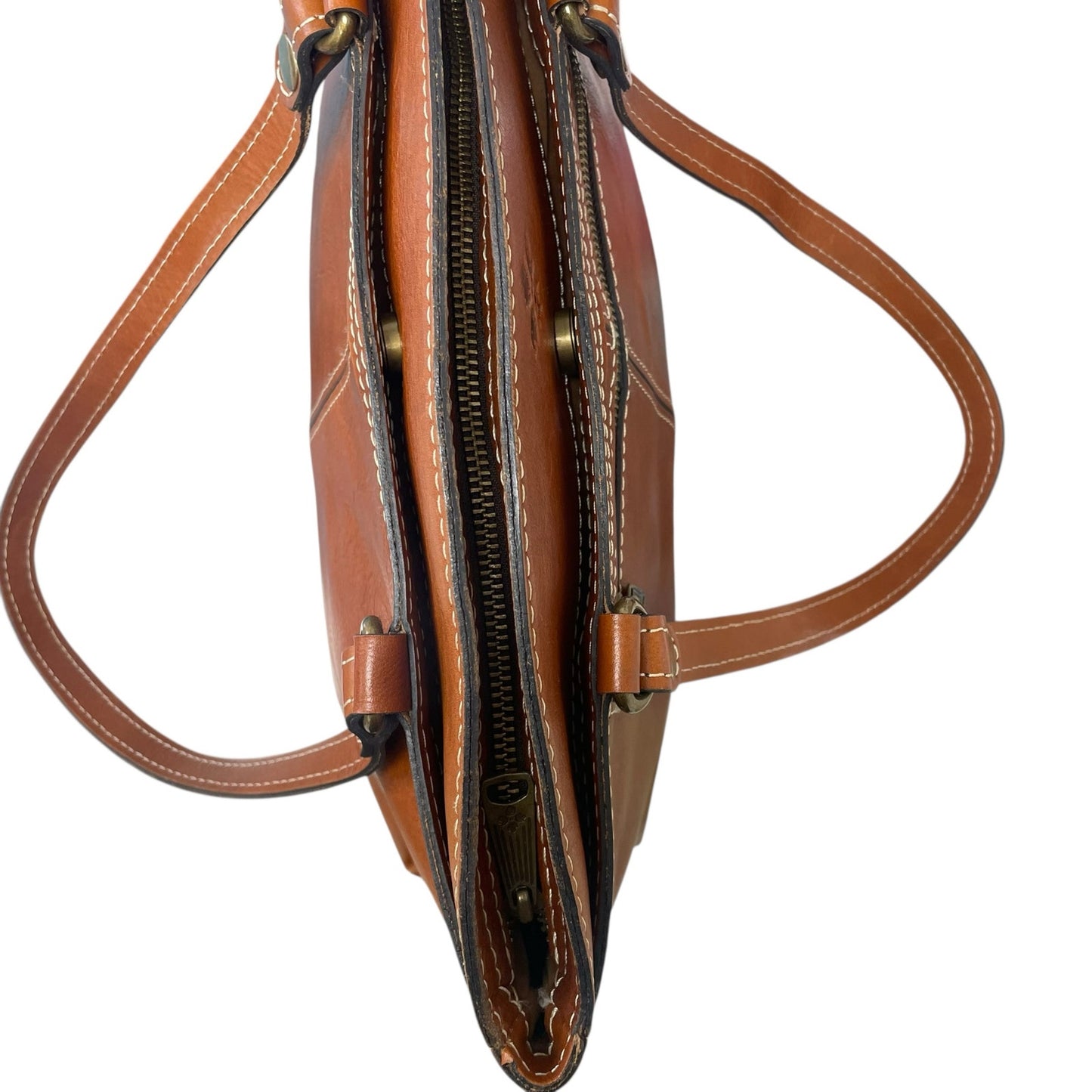 Patricia Nash Heritage Collection Poppy Tote Tan Leather AS IS