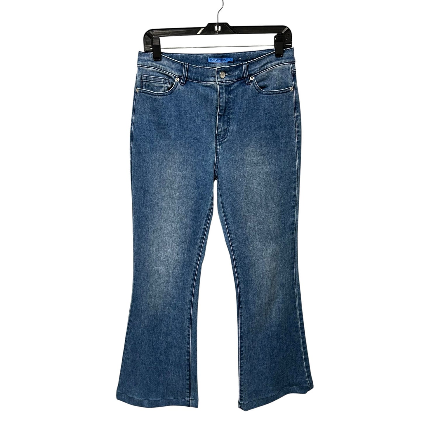 J. McLaughlin Five Pocket Cotton Blend Denim Flare Leg Jeans Womens 6