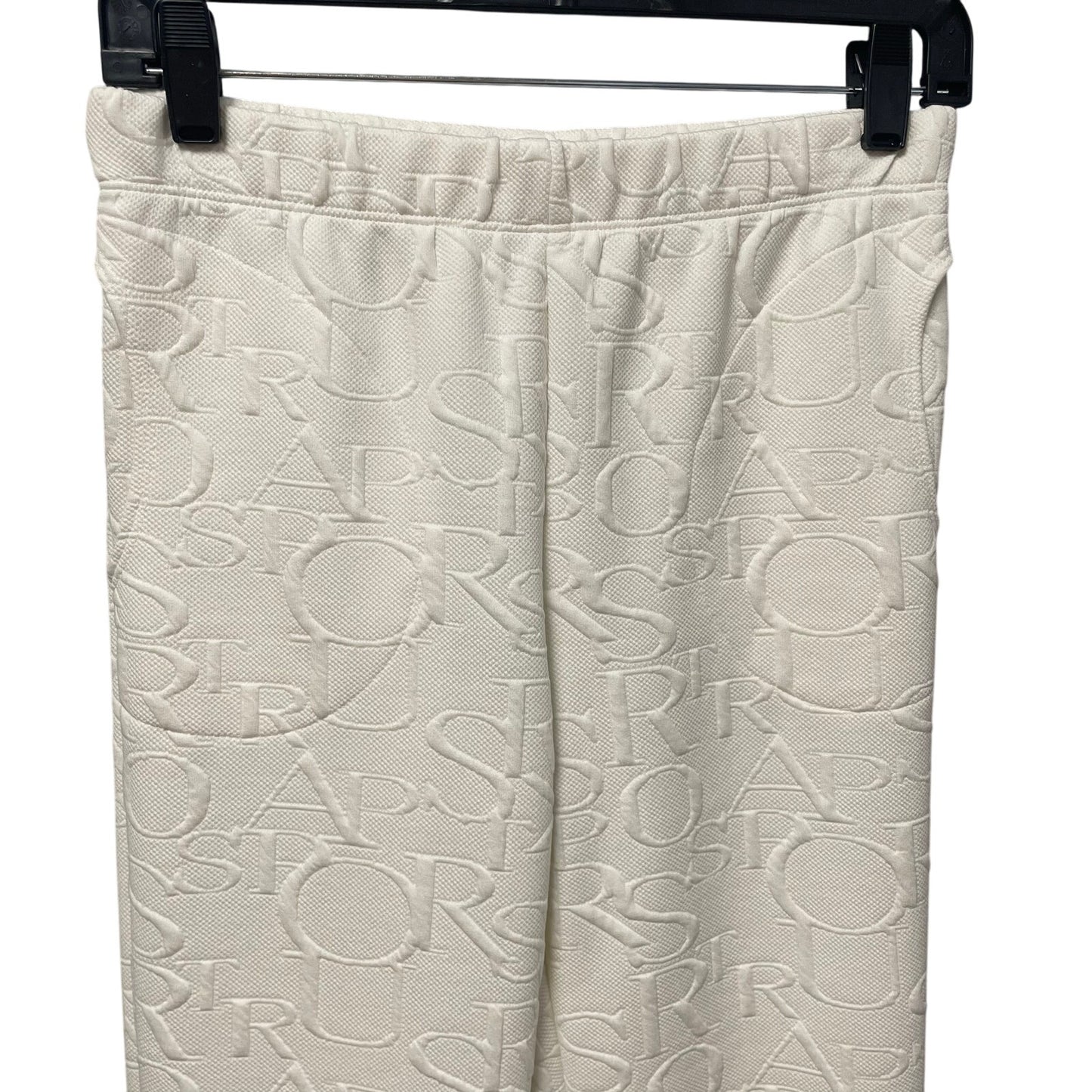 IC Collection Pull On Text Print White Stretch Pants Womens XS