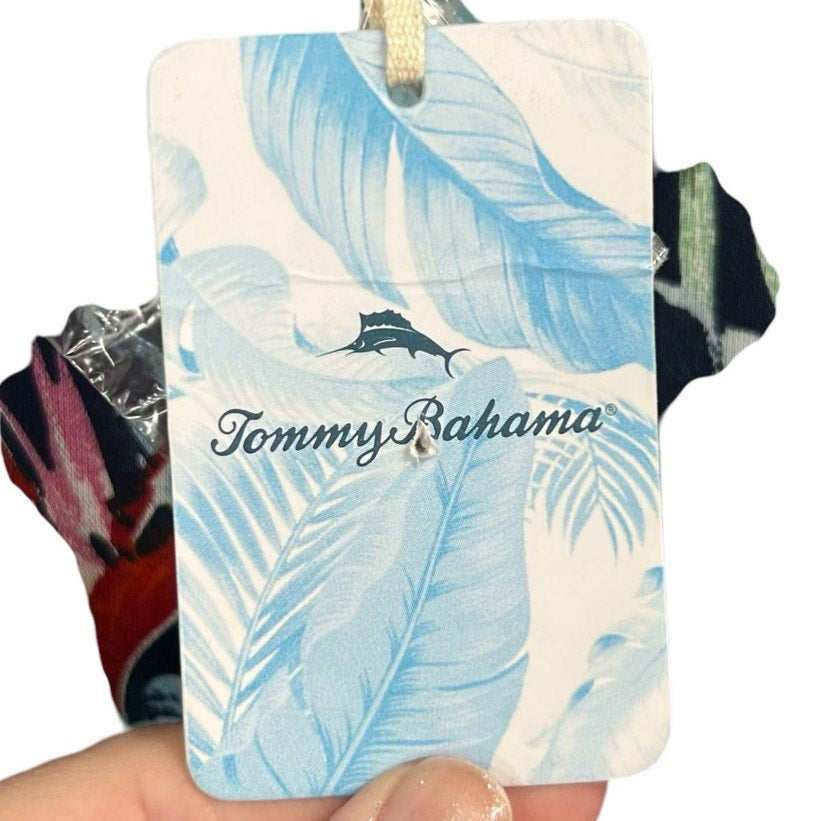 Tommy Bahama Blue Orange Tropical Print Short Sleeve Button Down Shirt Boys 8