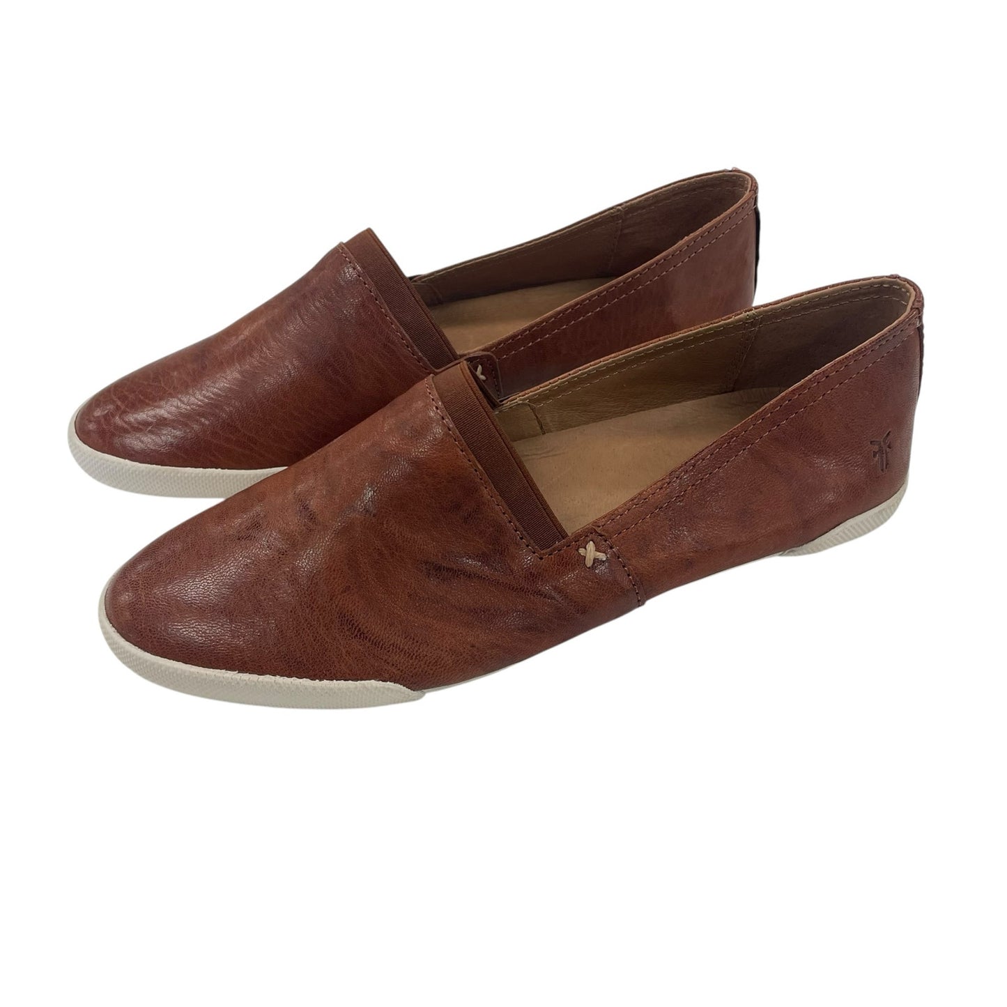 Frye Melanie Slip On Cognac Leather Shoes Womens 9
