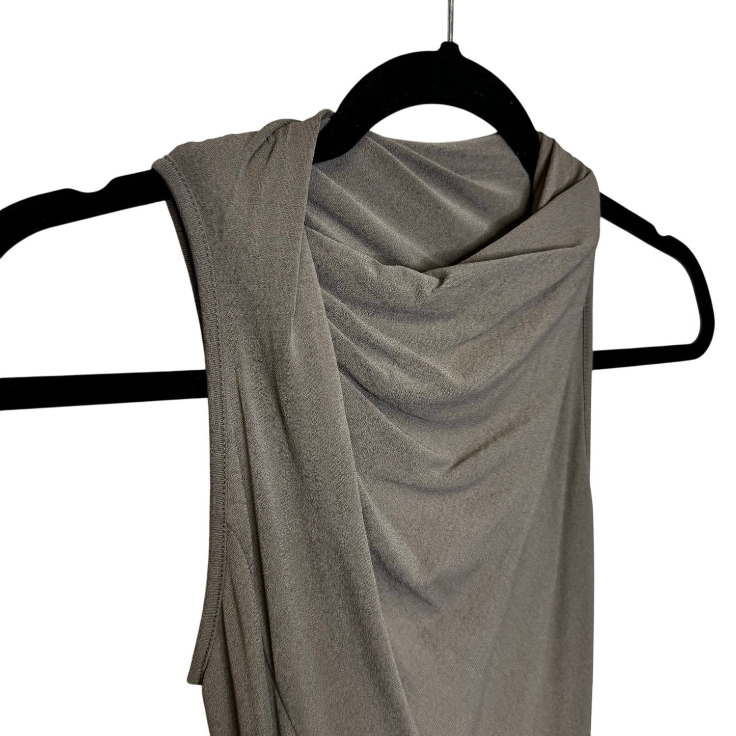 Rick Owens Dark Shadow Sleeveless Cowl Neck Hugging Hem Maxi Dress Womens 2