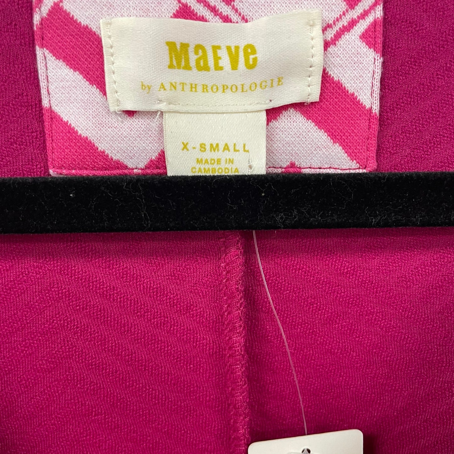 NWT Anthropologie Maeve Dark Pink Textured Mikayla Peplum Top Womens Size XS