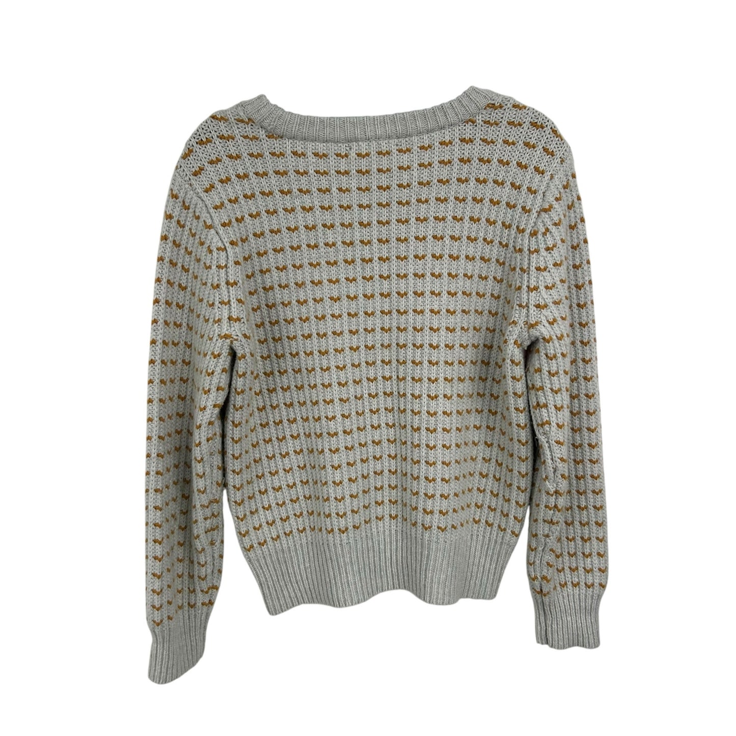 Madewell Heather Blizzard Striped Barfield Crop Fit Sweater Womens Medium