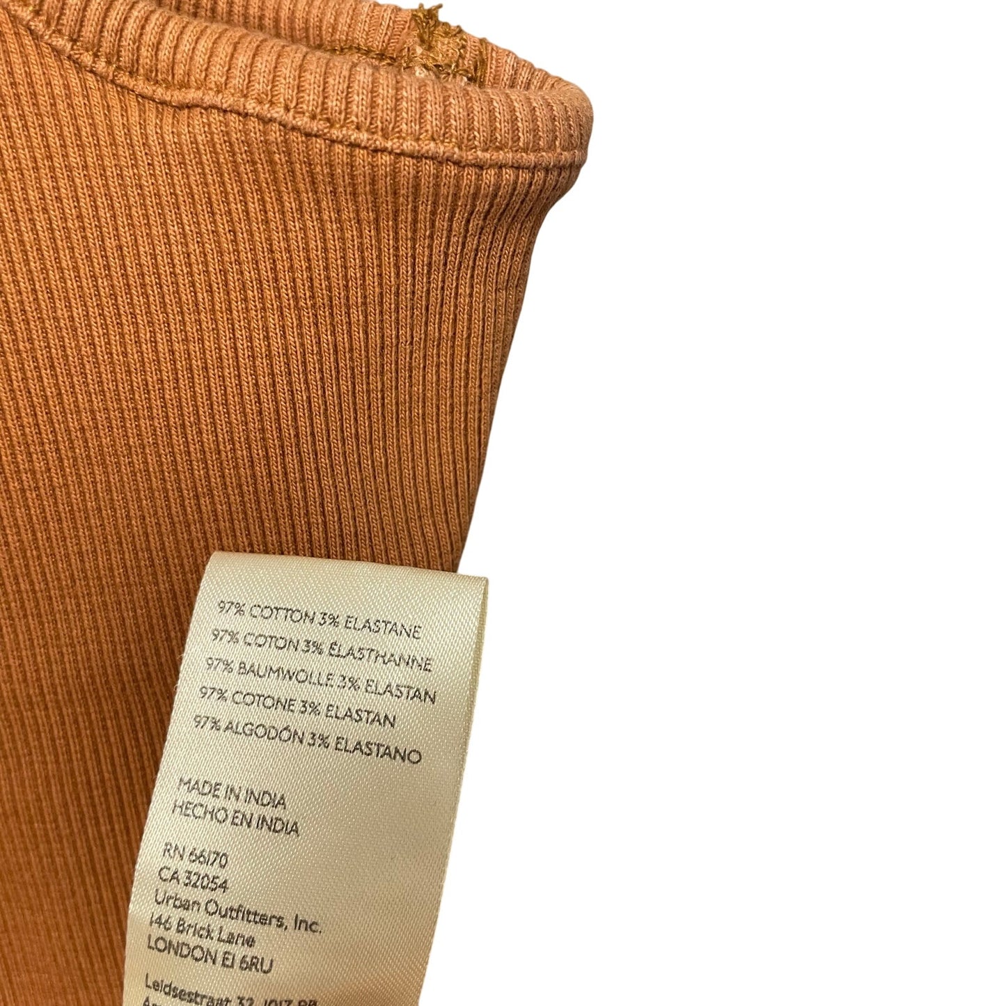 Anthropologie Maeve Bow Tie Tank Blouse Top Ribbed Copper Brown Womens XL