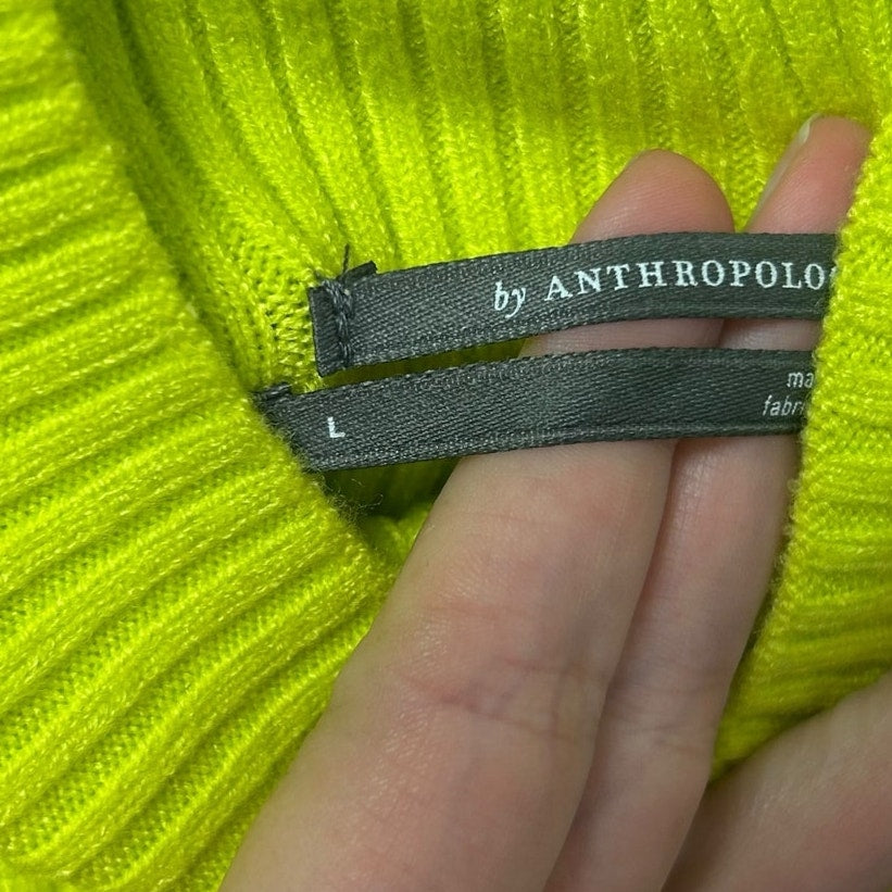 by Anthropologie Yellow The Thea Long-Sleeve Twofer Maxi Dress Womens Large