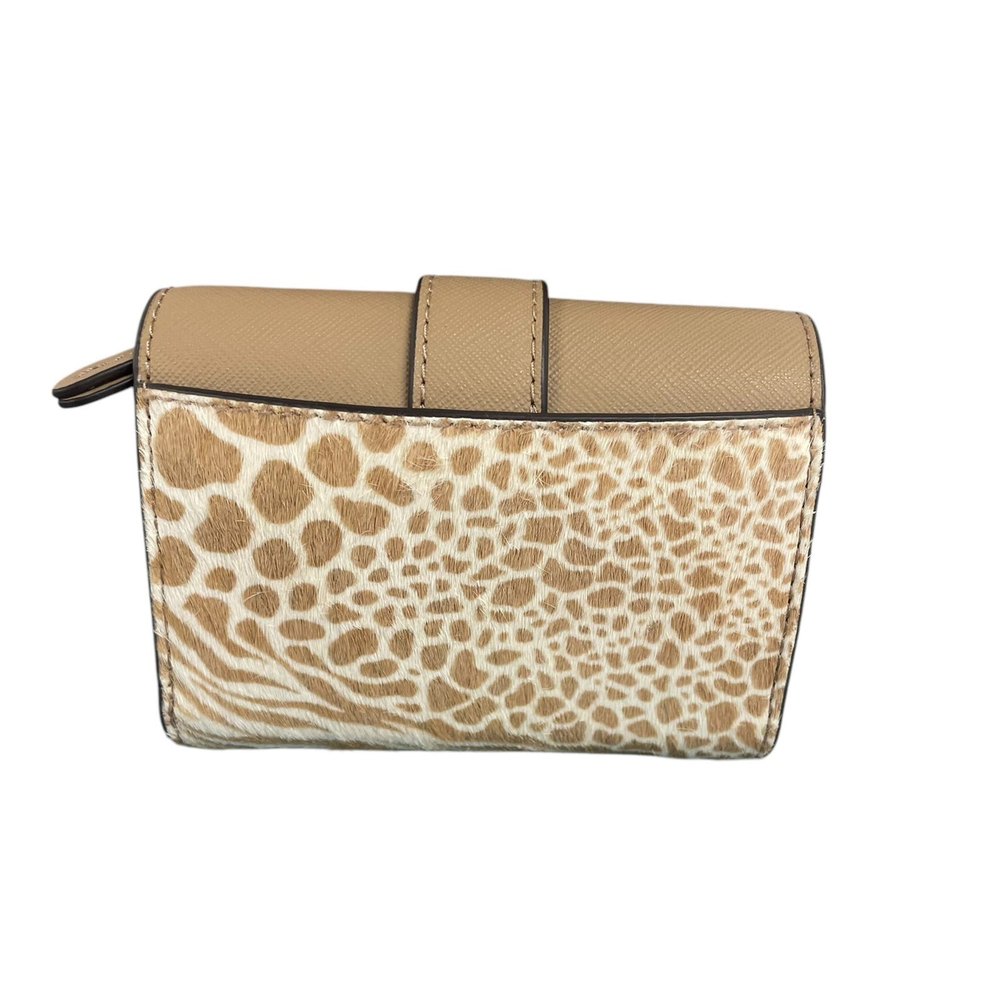 NWT Michael Michael Kors Carmen Medium Flap Bifold Wallet Animal Print