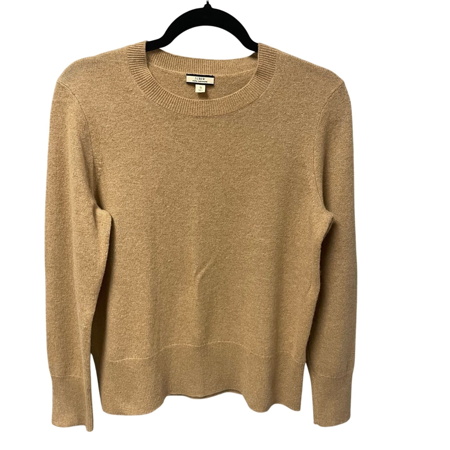J. Crew 100% Cashmere Tan Crewneck Sweater Womens Size Small