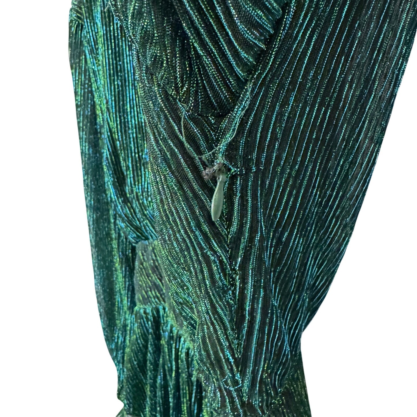 NWT Olivaceous Green Balloon Sleeve Button Up Layered Mini Dress Womens Large