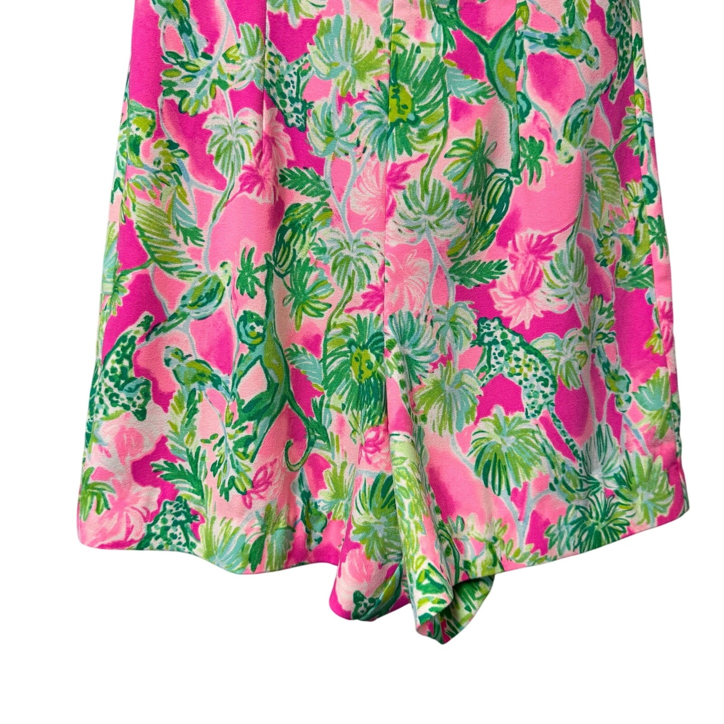 Lilly Pulitzer White Eyelet Pink Green Raz Berry Catty Shack Sadie Romper Size 4