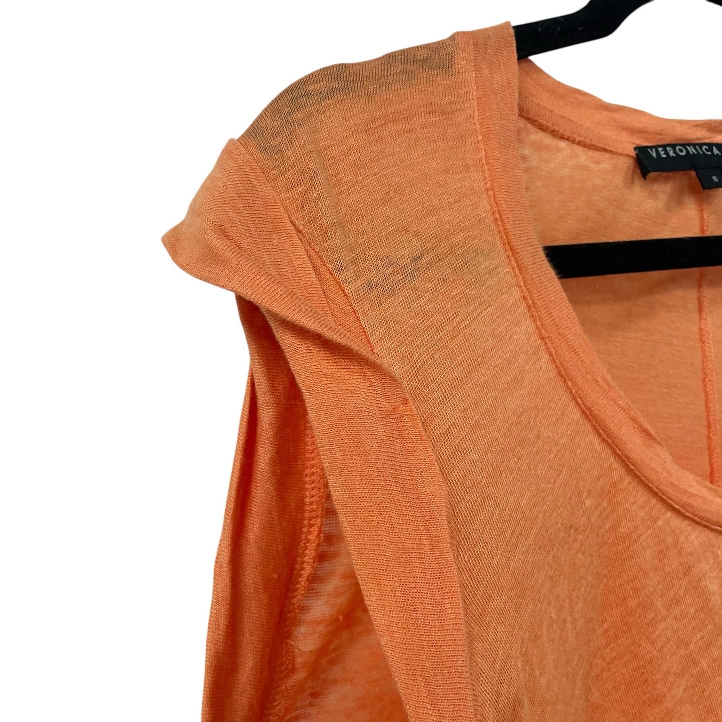 Veronica Beard Jeans 100% Linen Arion Muscle T Shirt Orange Womens Small