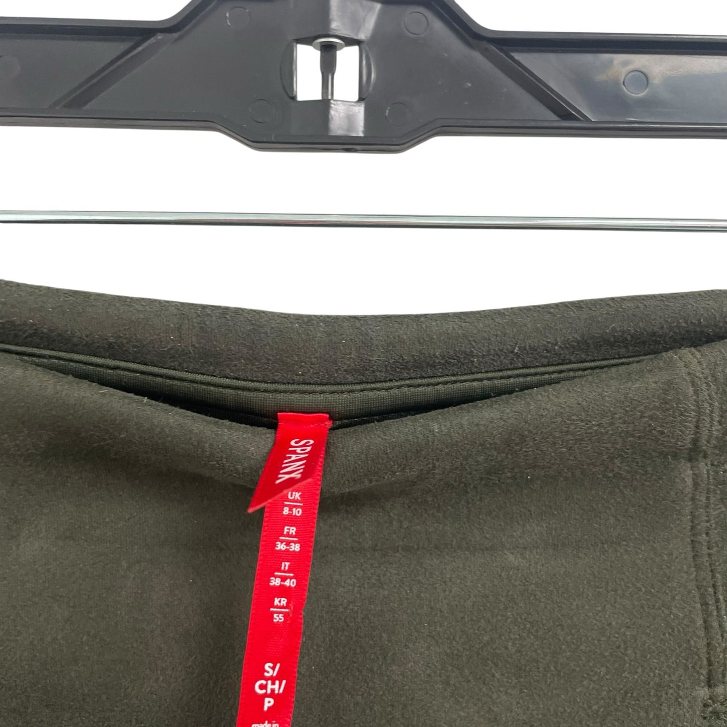 Spanx Pull On High Rise Olive Green Faux Suede Leggings Womens Size Small