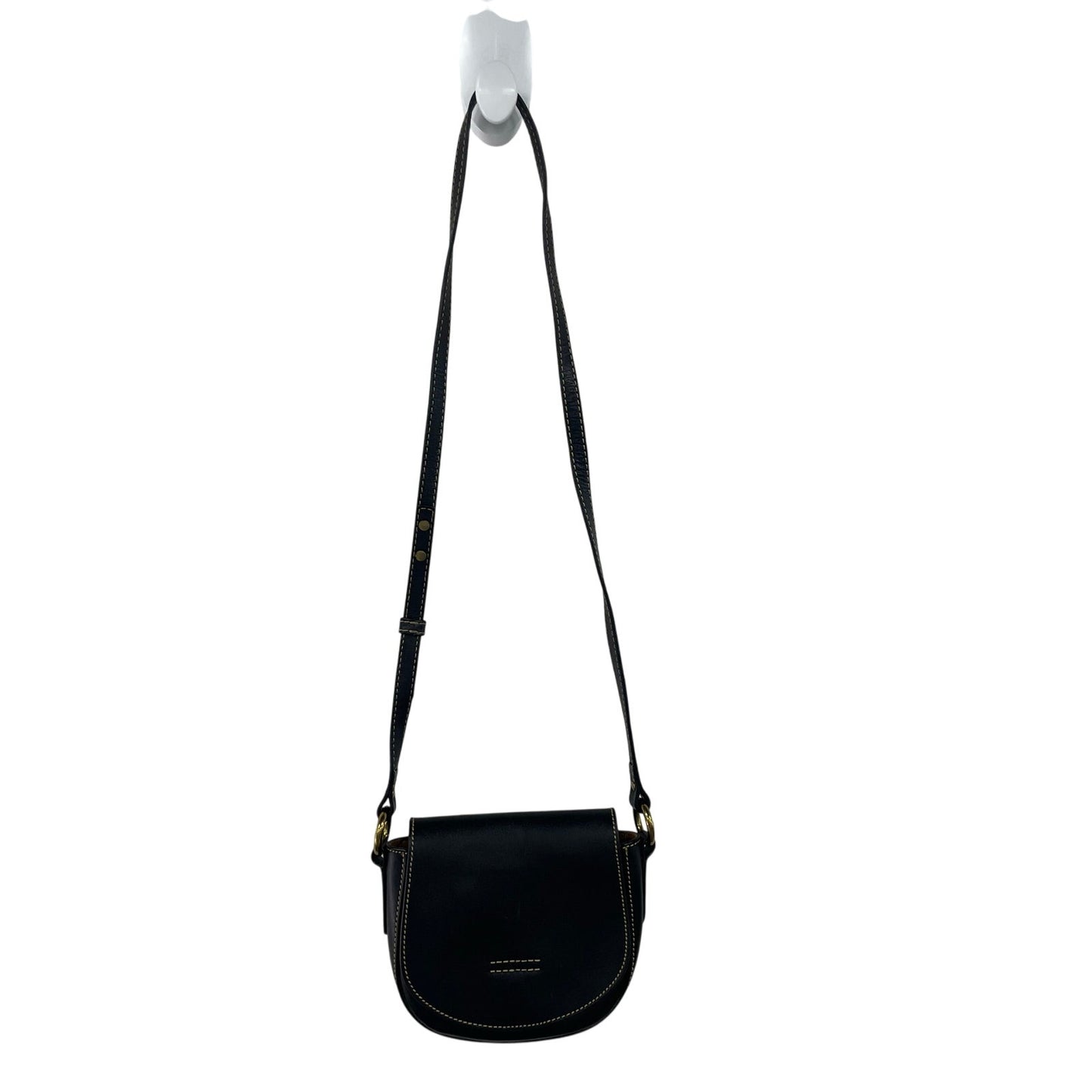 Frye Harness Black Leather Small Crossbody Saddle Bag