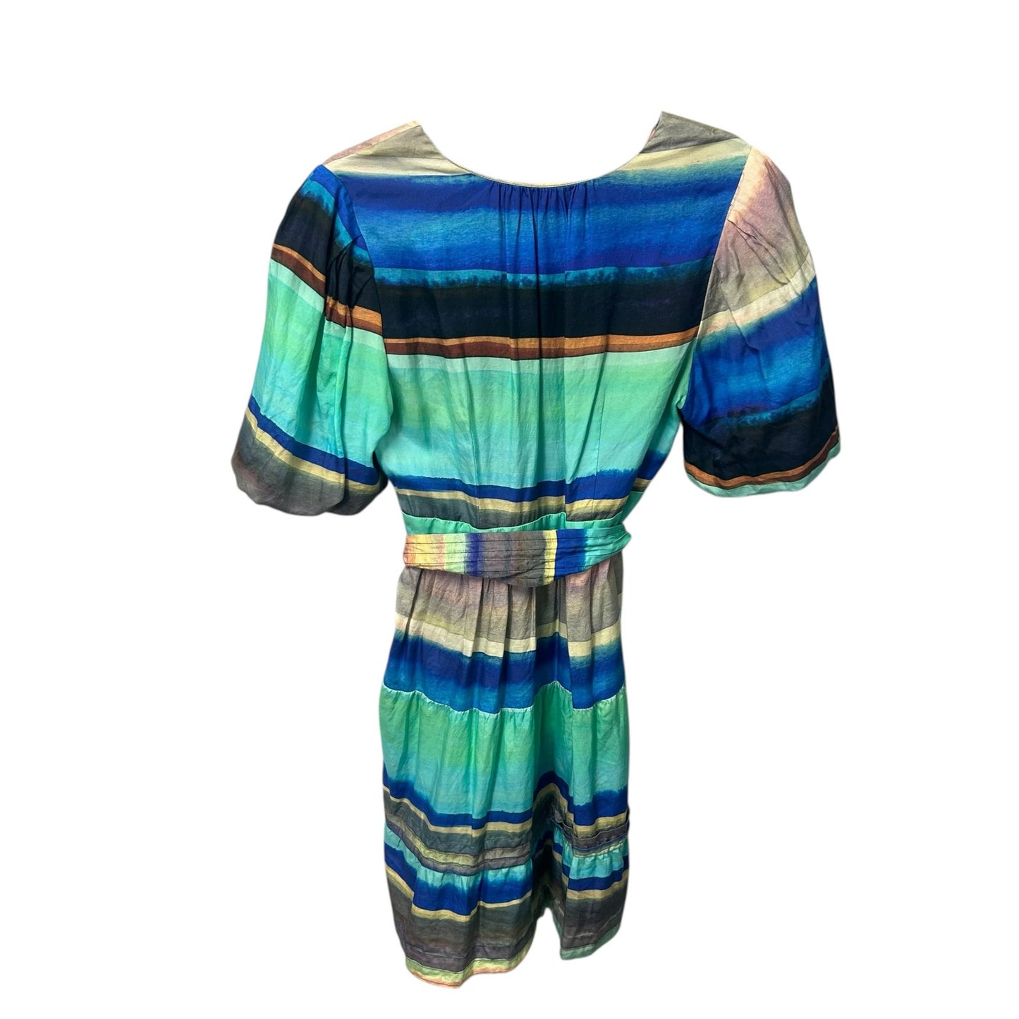 Marie Oliver Sante Fe Sunset Callie Belted Silk Blend Mini Dress Womens 8