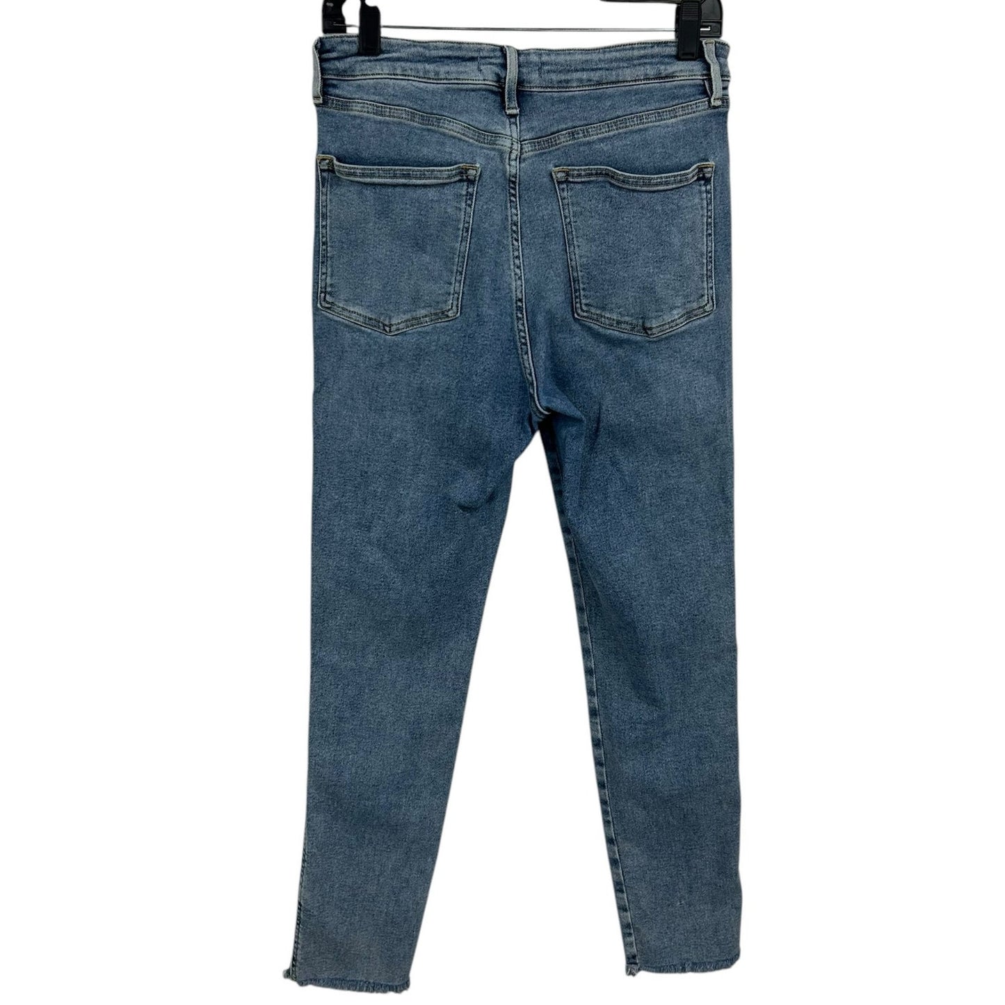 We The Free Indigo Blue 5 Pocket Raw Hem Skinny Ankle Jeans Womens 31