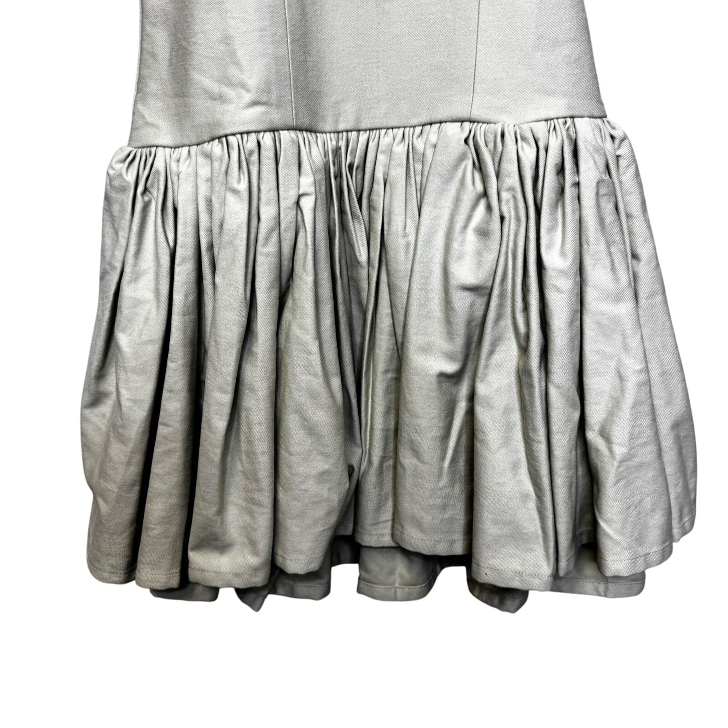 NWT Rendoll Sage Green Tie Strap Drop Waist Pleated Mini Dress Womens 4