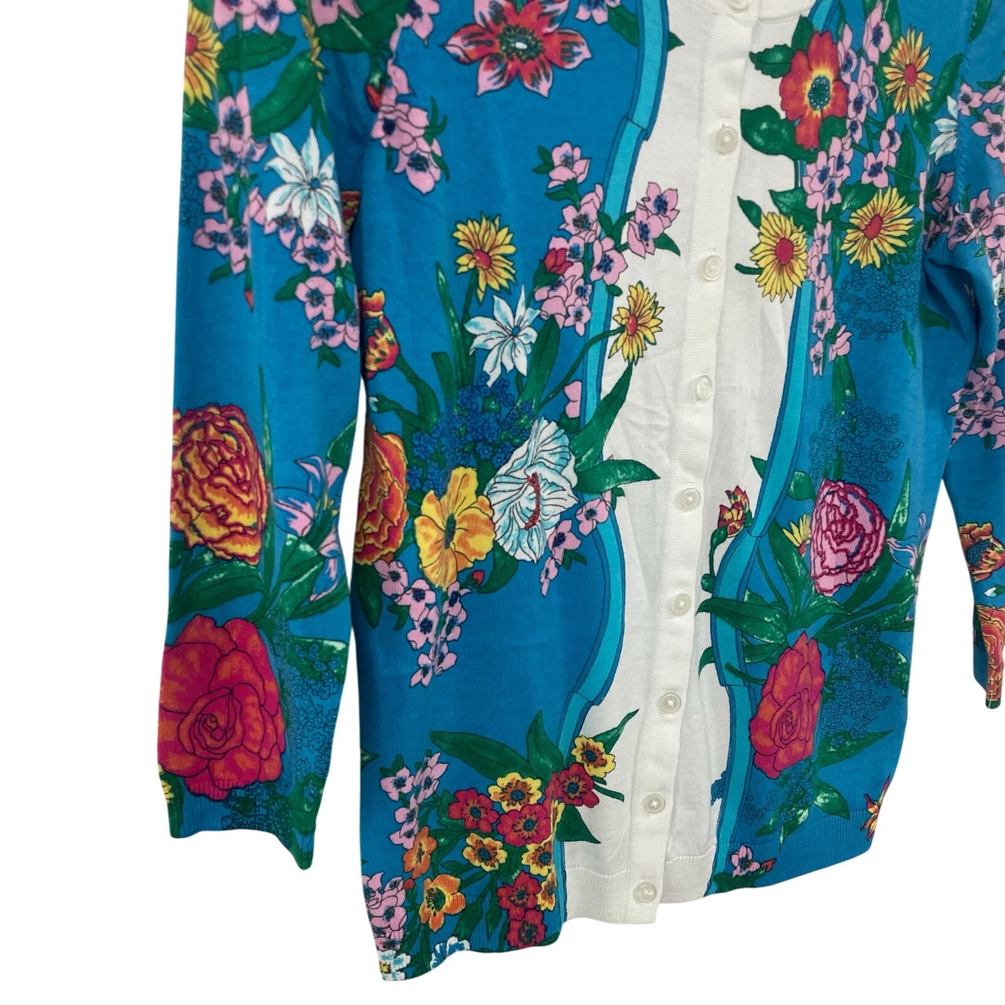 NWT Talbots Multicolor Floral Button Up Charming Cardigan in Blossom XS Petite