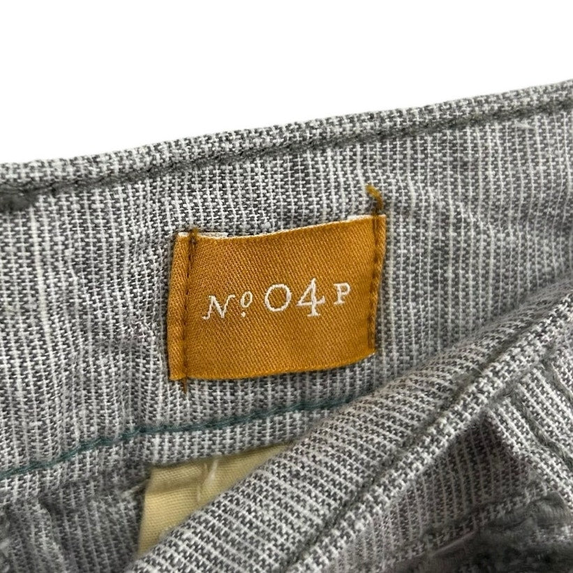 Pilcro and the letterpress Gray Linen Blend Wide Leg Pants Womens Petite 4