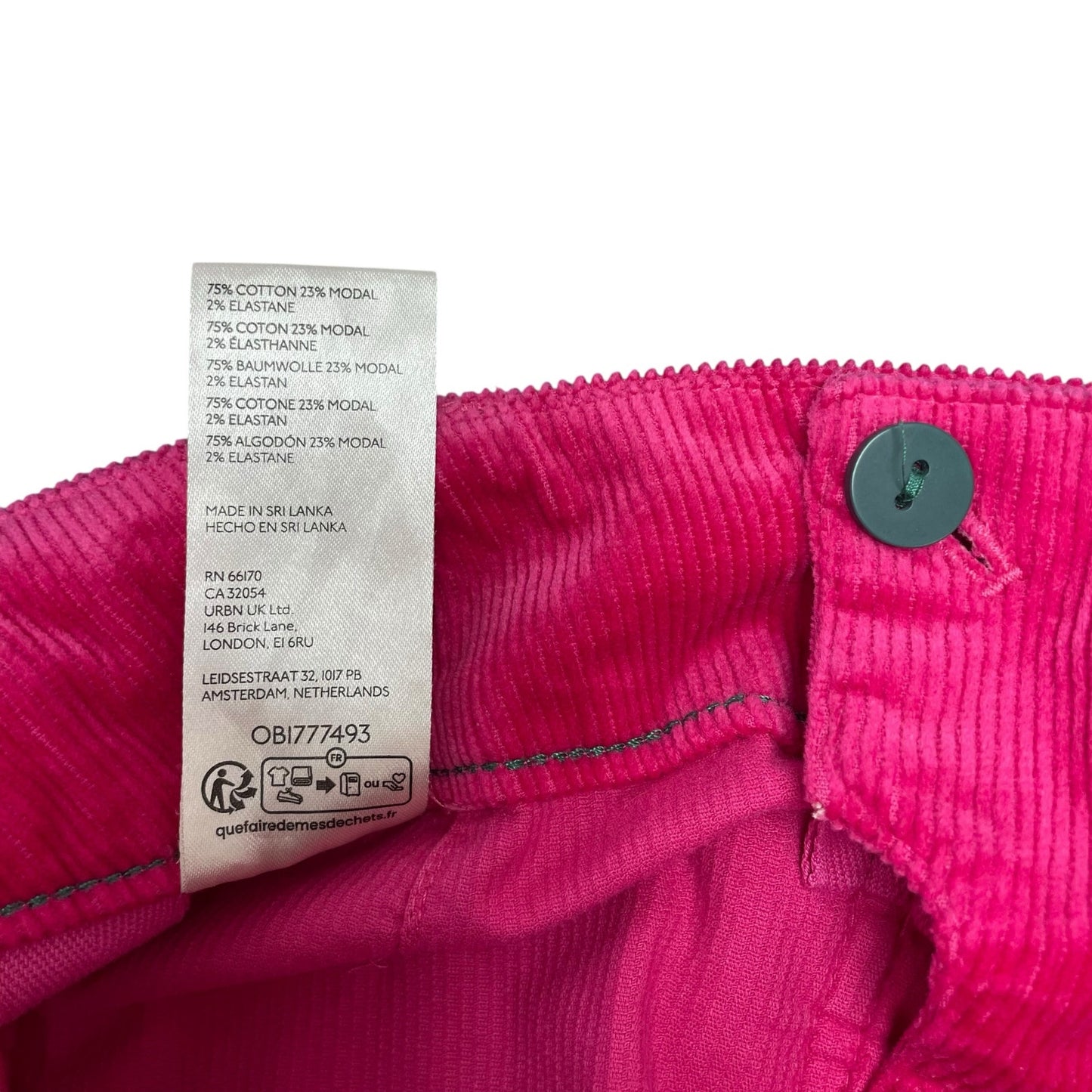 Anthropologie Maeve The Colette Corduroy Cropped Wide Leg Pant Pink Womens 30