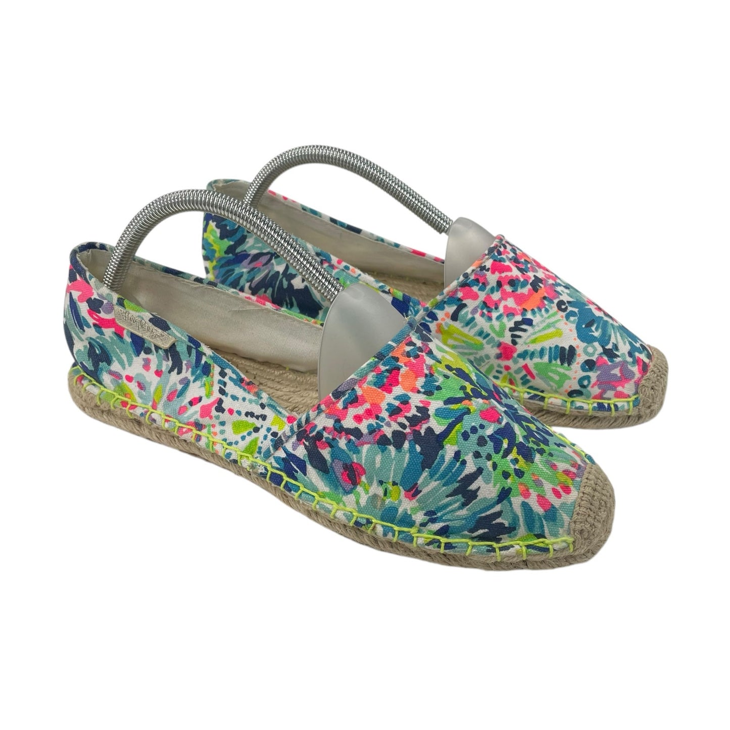 Lilly Pulitzer Lia Espadrille Flats in Multicolor Dive In Pattern Womens 10