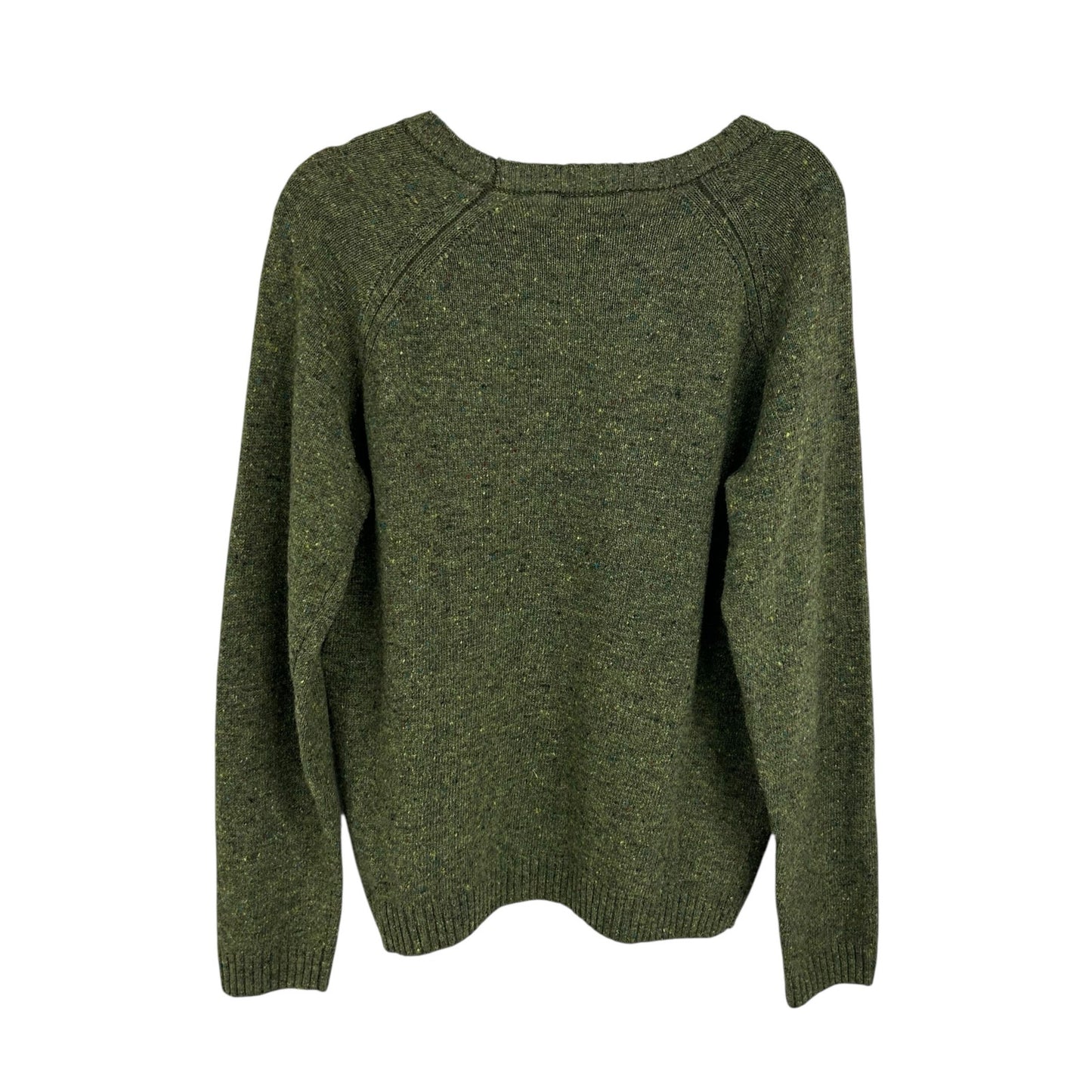 Psycho Bunny Green Lamb Wool Blend Long Sleeve Pullover Sweater Mens Medium
