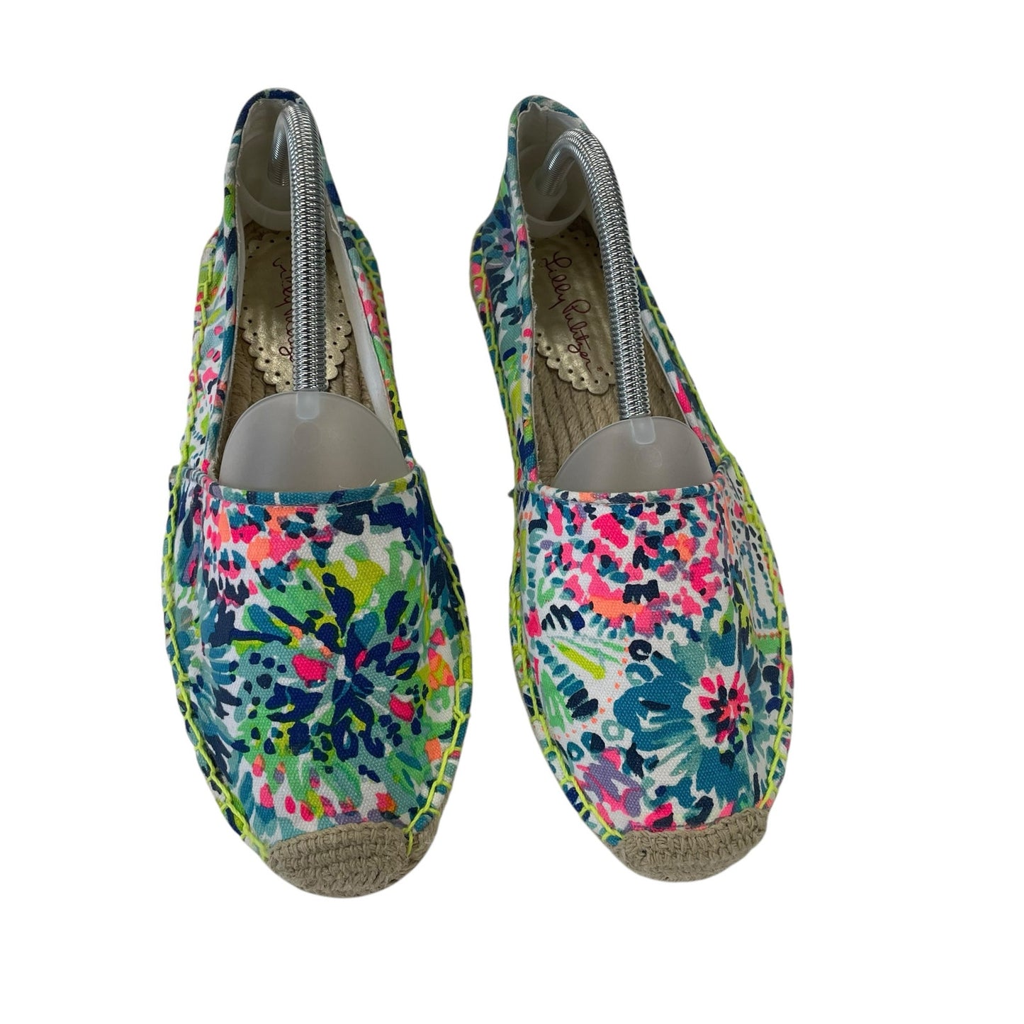 Lilly Pulitzer Lia Espadrille Flats in Multicolor Dive In Pattern Womens 10