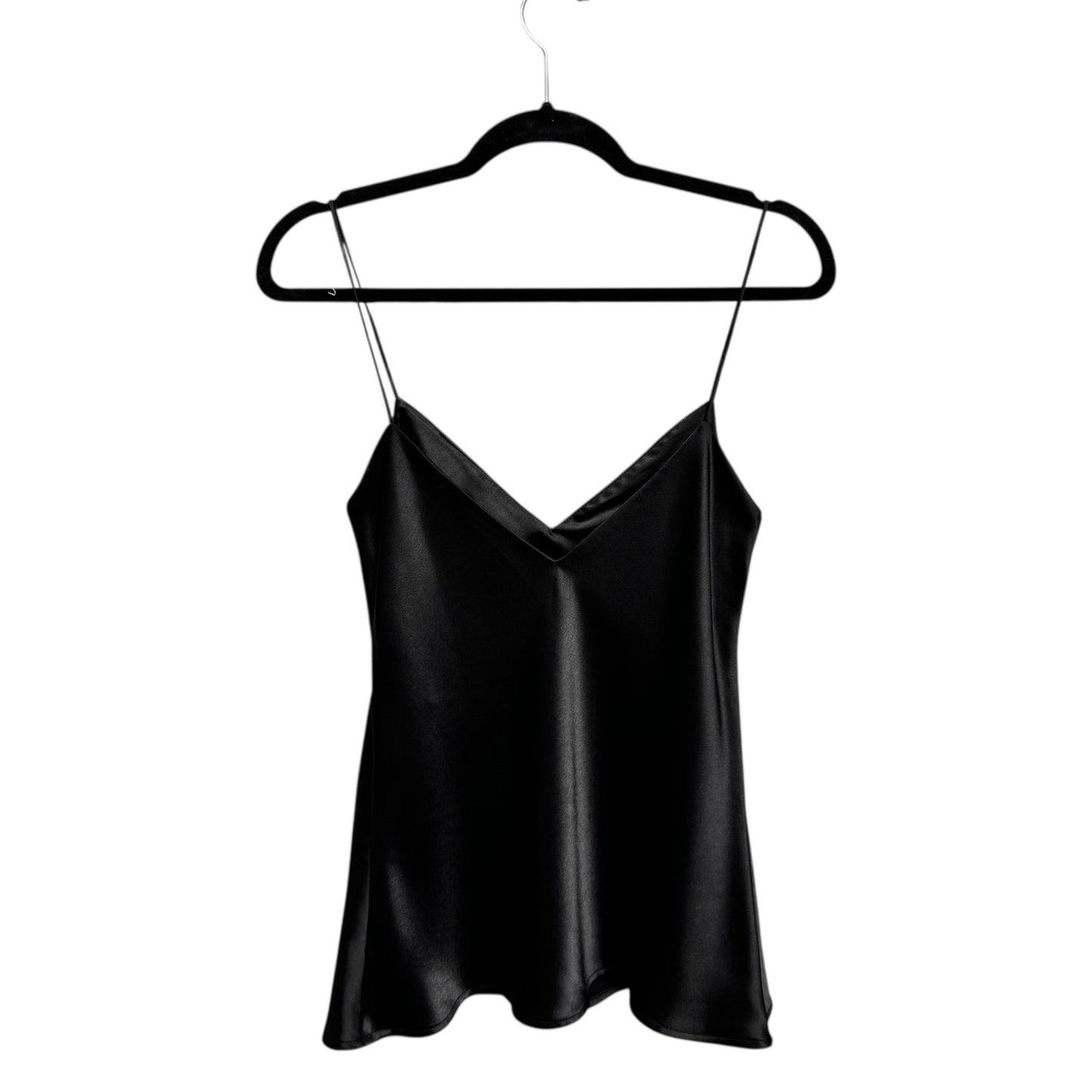 NWT Galvan London Black Sleeveless V Neck Satin Camisole Tank Top Womens 4