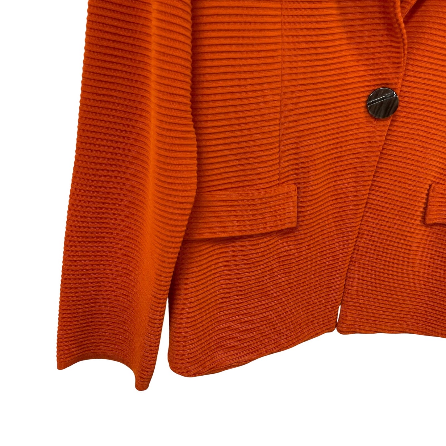 Exclusively Misook Single Button Front Knit Blazer Jacket Orange Womens Size XL