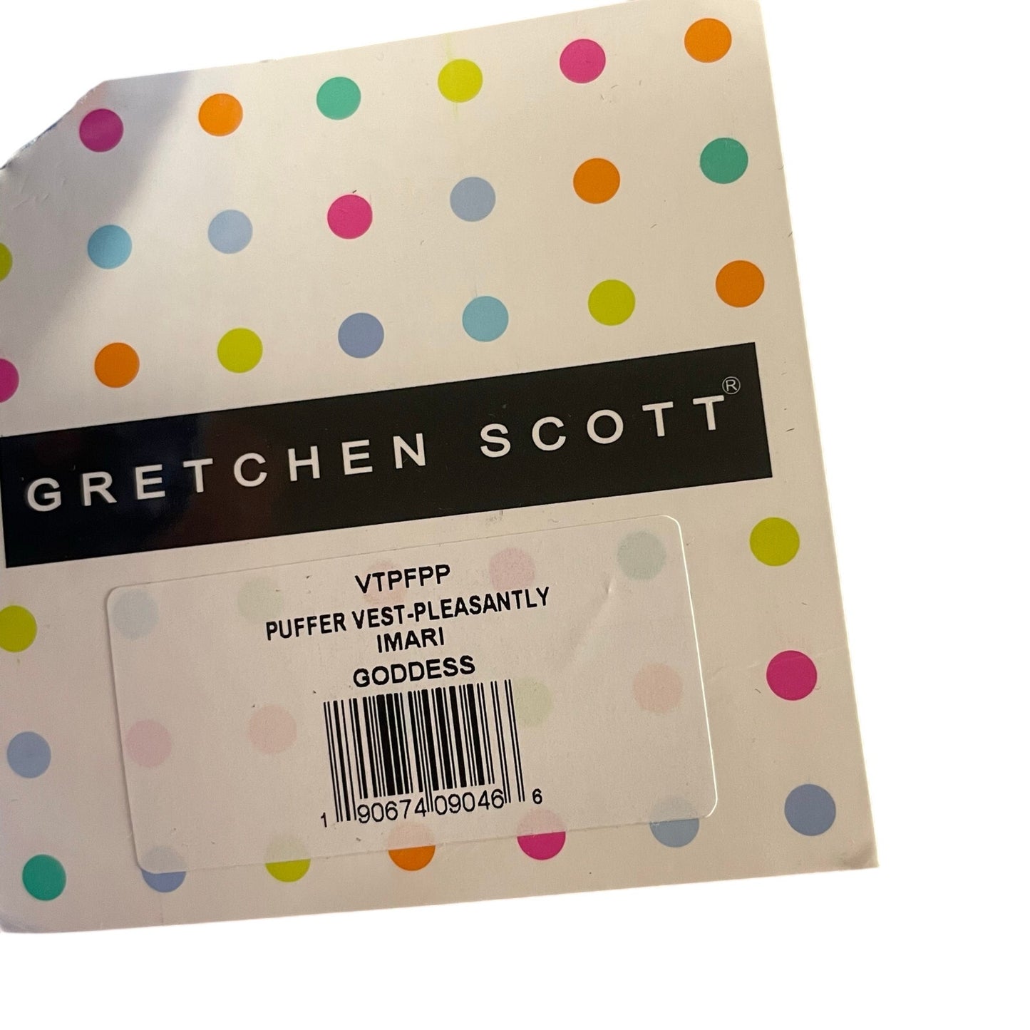 NWT Gretchen Scott Puffer Vest Pleasantly Imari Blue Orange Size Goddess / XXL