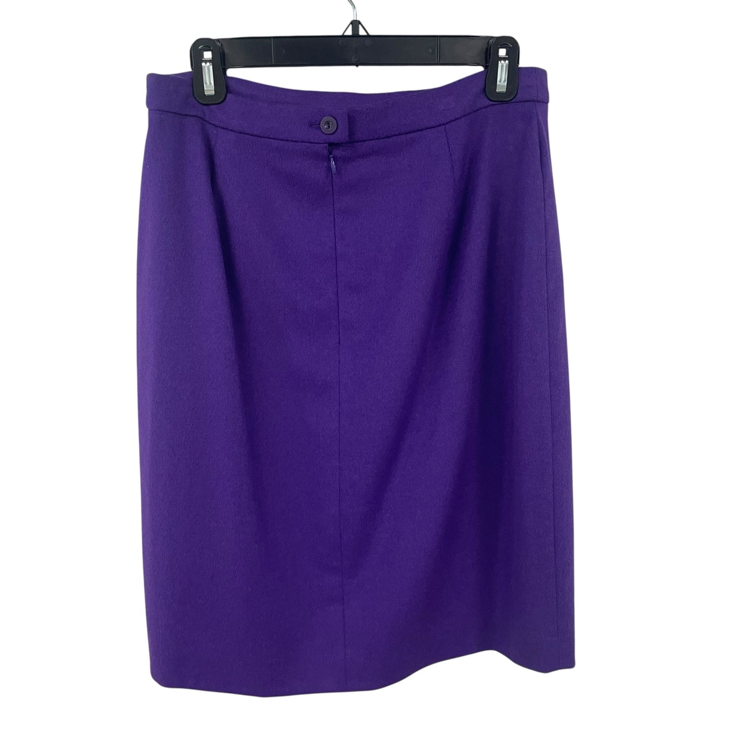 Escada Purple Wool Straight Fit Knee Length Pencil Skirt Womens Size 40 / US 10