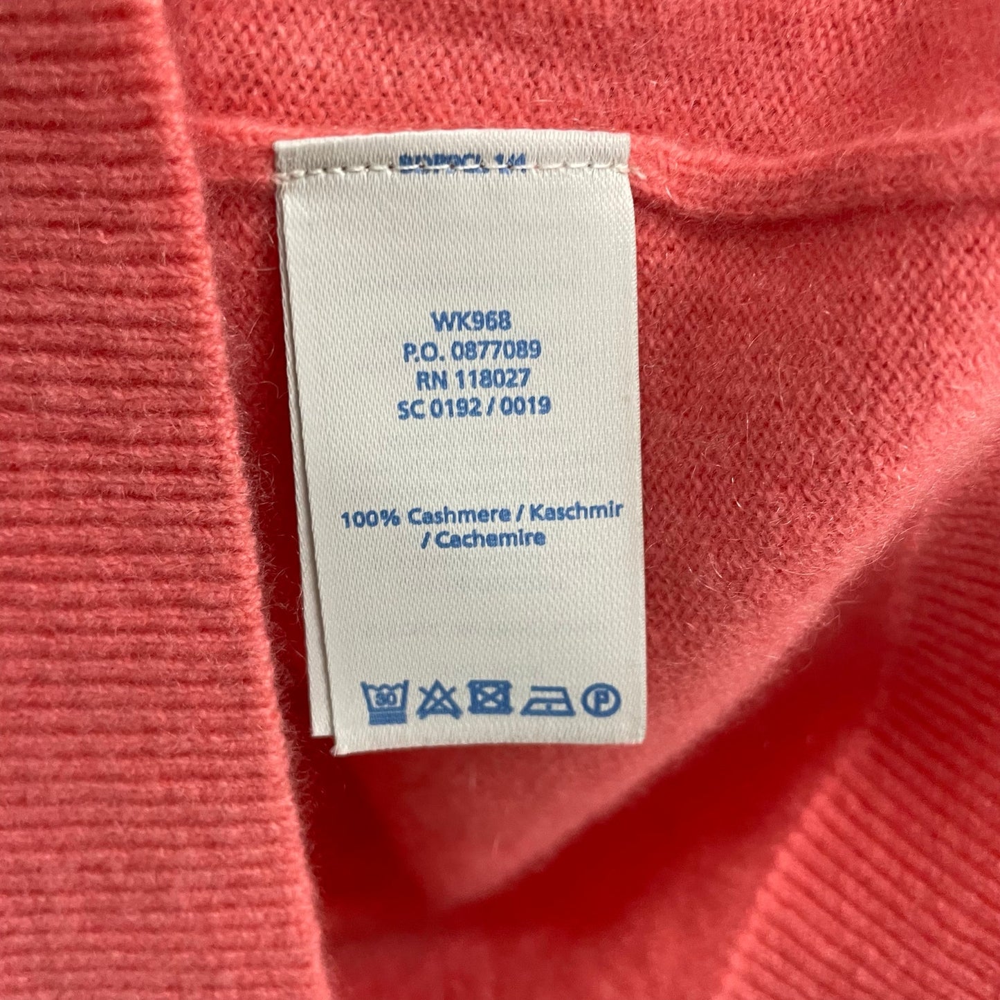 Boden 100% Cashmere Button Front Cropped Cardigan in Coral Womens Size 4