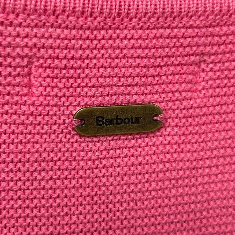 Barbour Pink 100% Cotton Mariner Knit Jumper Pullover Sweater Womens US 12