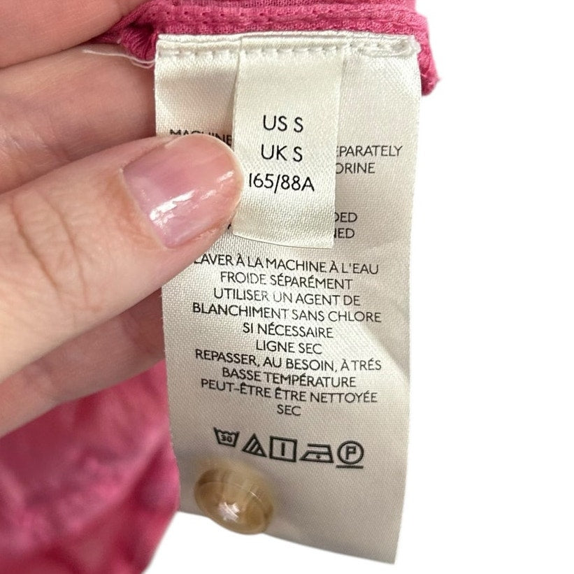 Pilcro Anthropologie Pink Tie Dye Cate Classic Button Down Shirt Womens Small