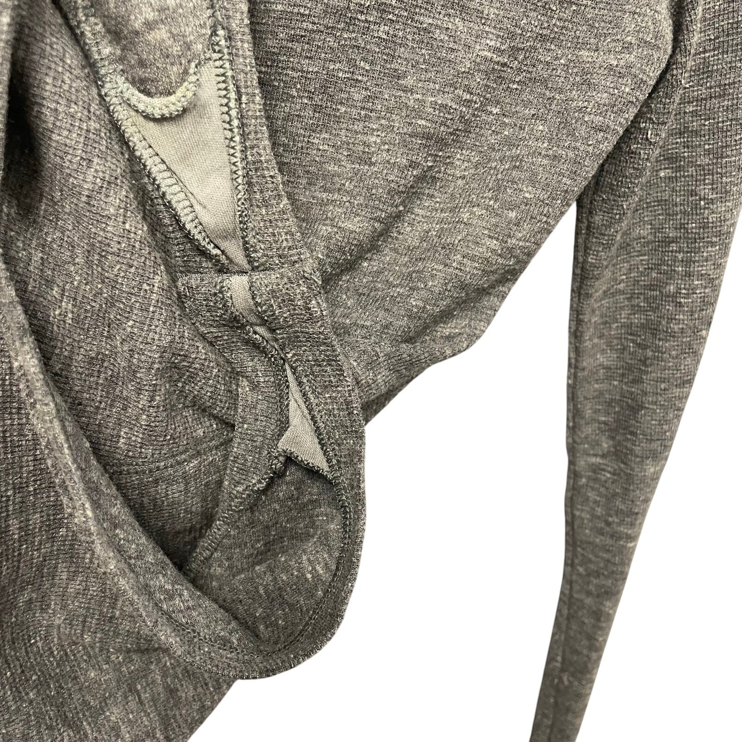 Intimately Free People Dylan Thermal Henley Bodysuit Gray Womens Size XS