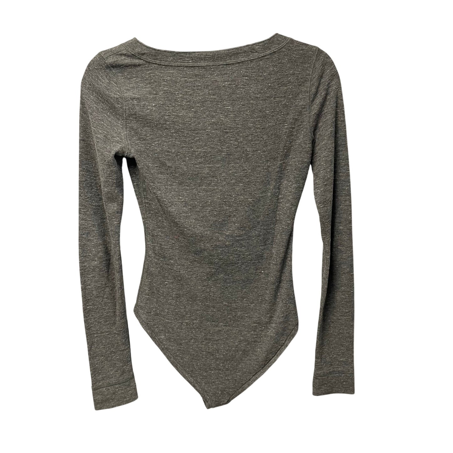 Intimately Free People Dylan Thermal Henley Bodysuit Gray Womens Size XS